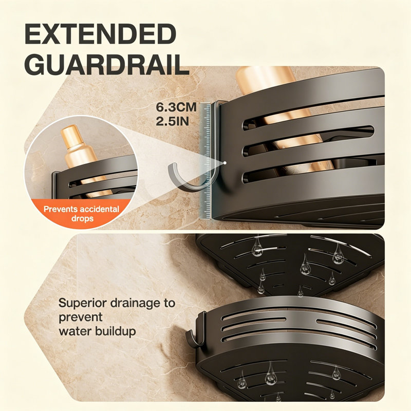 Aluminum Wall Bathroom Shelves