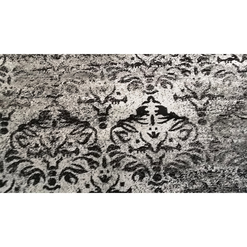 Tapis à motif géométrique gris Godley, Rectangle 7 pi 11 po x 9 pi 10 po