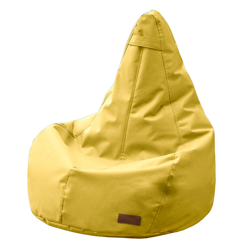 Outdoor Friendly Refillable Bean Bag Lounger, Yellow