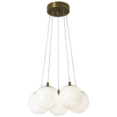 L'art de luxe en marbre espagnol rencontre un éclairage à DEL moderne (5 têtes)