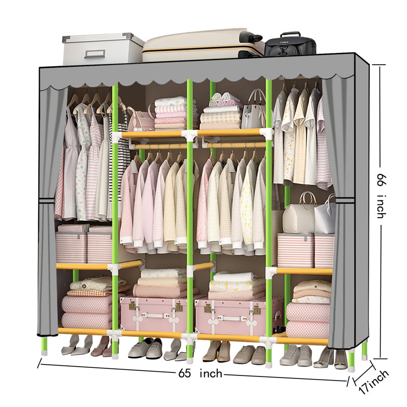 Armoire portative 65 po Canace, Gris