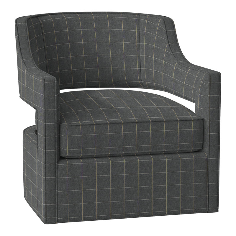 Fauteuil pivotant l 29,5 po Phoebe, Perigold Youngman Zinc