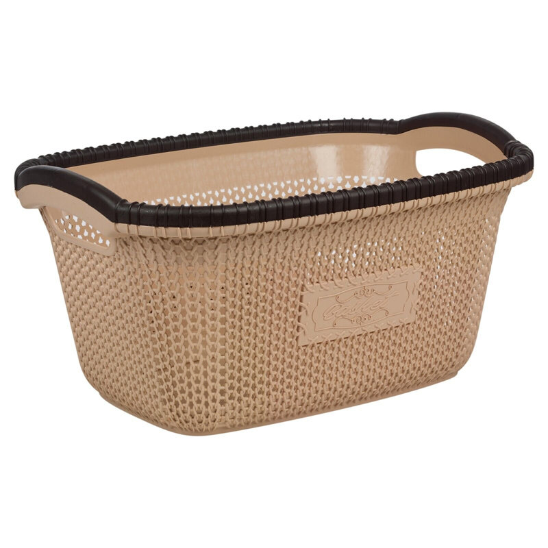 Rebrilliant Plastic Decorative Basket, Cappuccino
