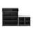 Livingroom Cabinet With Shoe Bench, 2 Doors And 3-Tier Adjustable Shelves, Entryway Bench With 4 Open Shoe Racks And Removeble Cushion, Storage Console Table With Wavy Slatted Door And Hooks-383113136