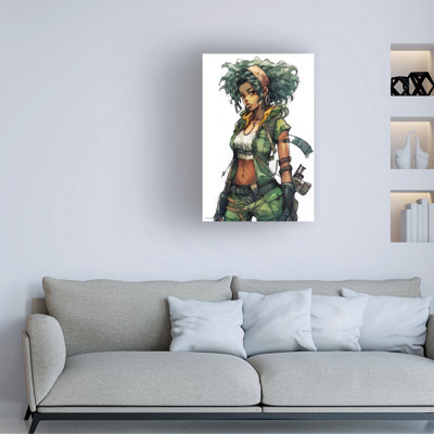 Art mural sur toile tendue - «Wumples '' - Mercenaire 4», art mural pour salon, chambre à coucher ou bureau - 12 x 19