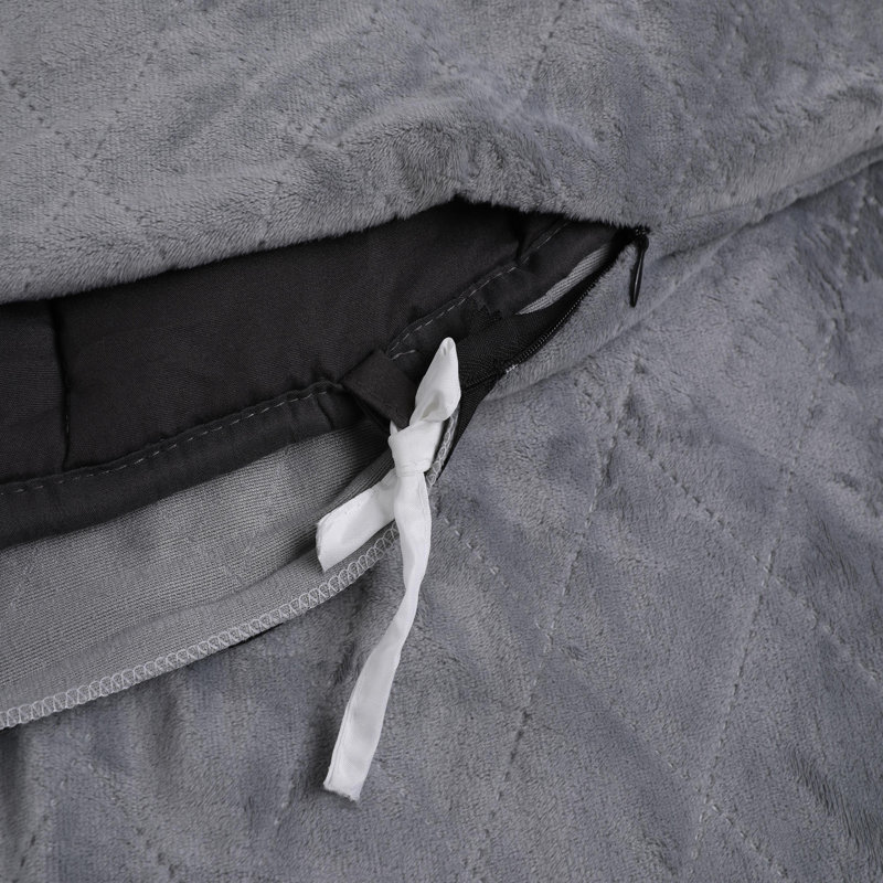 Weighted Gravity Blanket with Removable Blanket, Grey, 15 lbs, 48" W x 72" L