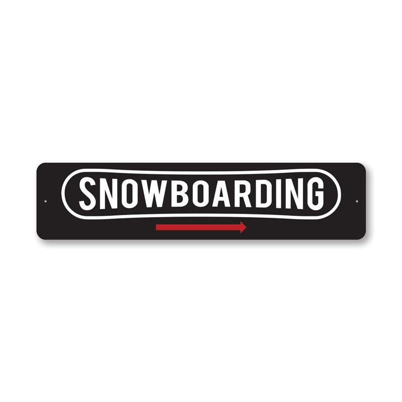 Panneau de flèche en aluminium pour planche à neige, H 6 po x l 24 po x P 0,06 po