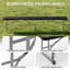 Banc en plastique pliable de 6 pi avec poignée, siège de table en PEHD portable de 380 lb, banc d'extérieur résistant aux intempéries pour le camping, le pique-nique et les fêtes, noir-1971169931