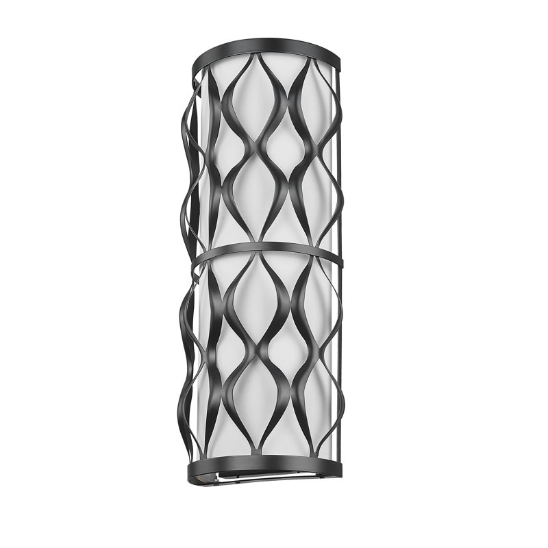 Reggi Steel Flush Mounted Sconce, Matte Black