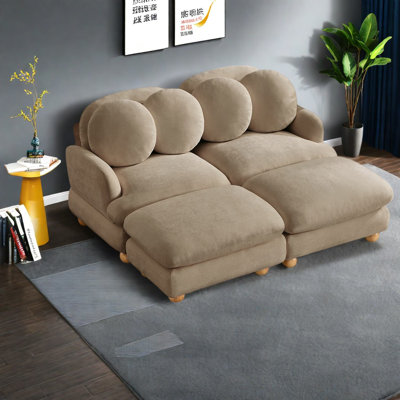 Canapés à compression, canapé moderne à assise profonde en chenille de 173 cm pour la maison