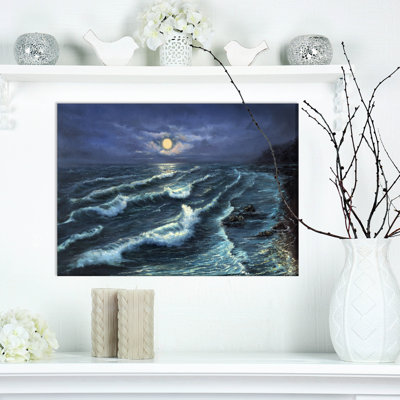" Ocean Shore At Night "