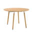 Table de salle à manger ronde à ovale extensible, finition bois, 4 à 8 places, longueur 43,3 à 74,8