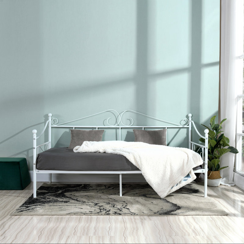 Claribel Metal UK Single - DE 90 X 190 Cm, English UK Single (90cm x 190 cm), White