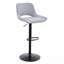 Modern Swivel Adjustable Bar Stools Set - 2 Pack, Light Grey Linen Fabric, Holds Up to 250 lbs