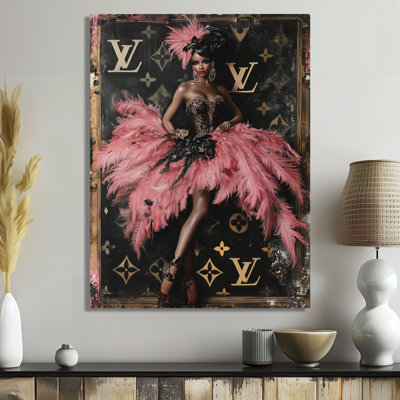 Queen Of The Feather Dress - Woman Cabaret Wall Decor
