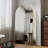  Arched Full-Length Floor Mirror with Aluminum Alloy Frame, Shatter-Resistant Glass, Freestanding or Wall Mounted-1114336363-1114336375