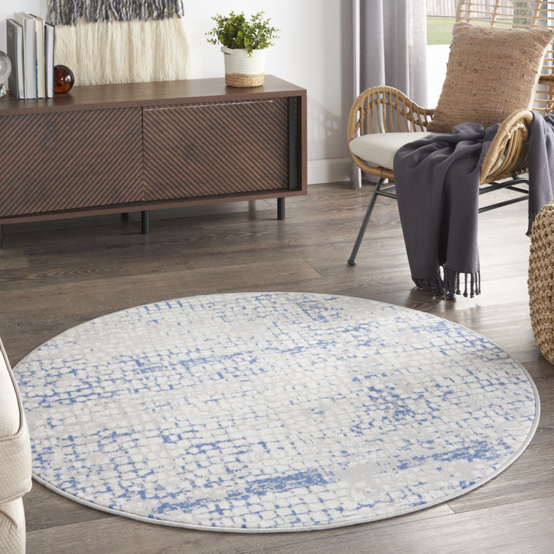 Abstract Indoor Rug, Round 5'
