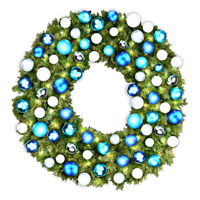 Faux Lighted Pine 72'' Wreath