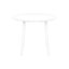 Ensemble de table de salle à manger, ensemble de 3 pièces, petit, abattant de 35 po, cuisine, métal blanc et stratifié, tissu gris, contemporain, moderne