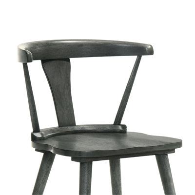 Pair Of Rustic Kitchen And Dining Chairs Gray Color Solid Rubberwood With Simple - To Follow Assembly Instructions Two Vintage Side Wood Build For Areas Setup Included Parts