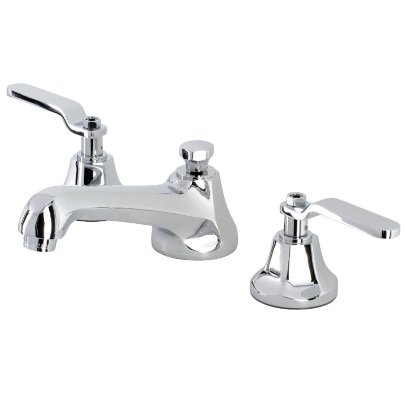 Robinet de salle de bain espacé Kingston, Chrome poli, Levier