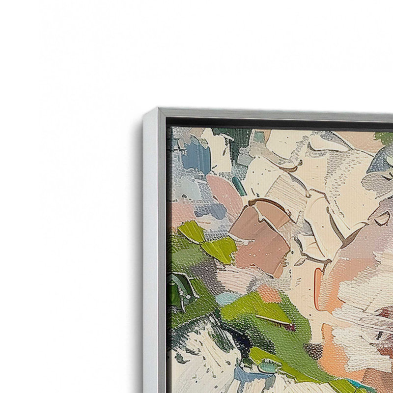 Impression sur toile Azzuro Cove, 20 po x 30 po, Cadre flottant en chrome poli