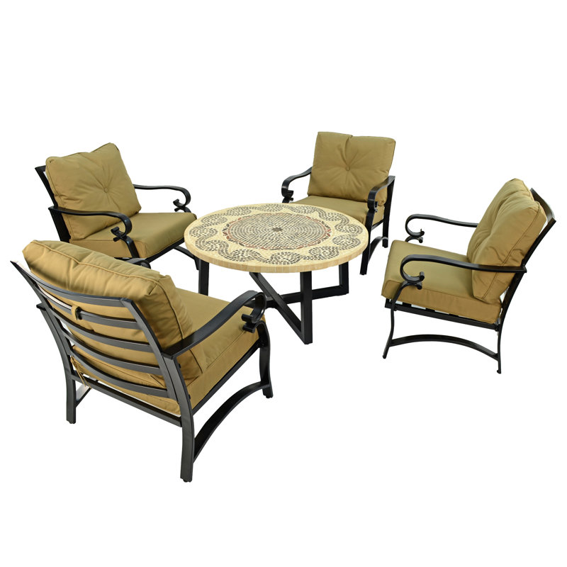 Avignon 110cm COFFEE Table with 4 WINDSOR DELUXE LOUNGE Chair