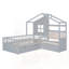 Lit simple avec canapé et rangement pour chambre d'enfant, conception compacte et peu encombrante-120855878