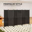 Paravent 6 panneaux, paravent pliant, gris anthracite-124393273