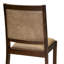 L'ensemble de table de cuisine 3 pièces comprend une table de cuisine ronde et 2 chaises de salle à manger empilables en tissu de polyester brun, finition noyer antique-550266185-580027748-580027754
