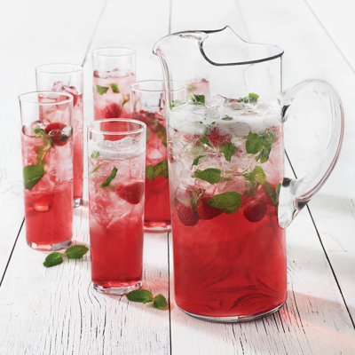 Ensemble de divertissement avec 6 verres à gin et pichet Libbey