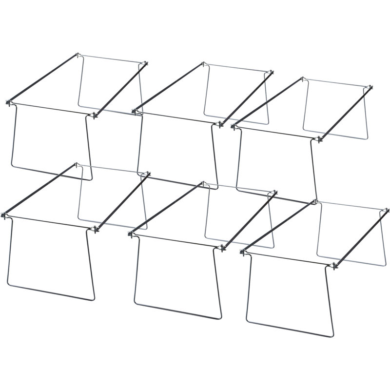 Cadres de dossiers suspendus, fil d’acier, lettre, 12 5/8 w x 27d x 9 1/8h, 6/boîte