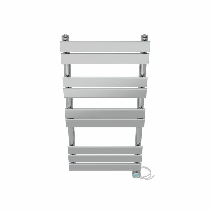 Flat Panel Towel Rail Heated Towel Rails, 100cm H x 45cm W x 6.2cm D, Chrome