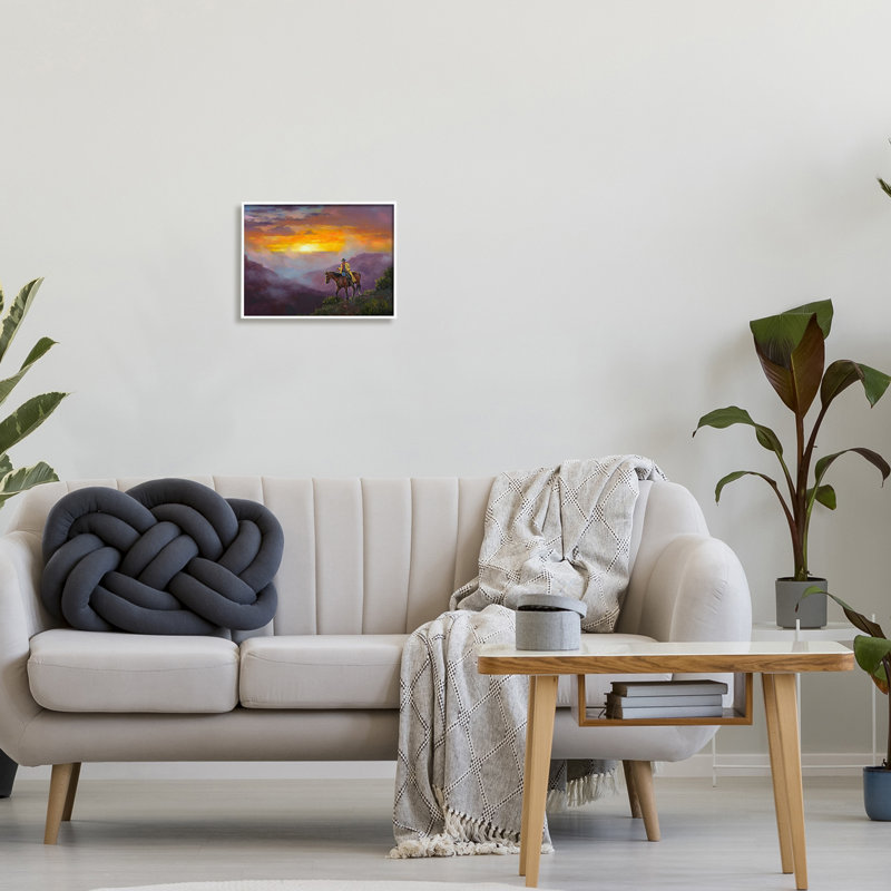 Art texturé sur estampe numérique par Jack Sorenson, H 14 po x l 11 po, Giclée encadrée blanc bord de mer