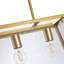 Luminaire suspendu rectangulaire à 4 lumières Aleksejs