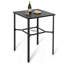 Ensemble de bar de patio 3 pièces avec trou pour parasol, tabourets de bar pivotants recouverts de PVC