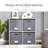 13x15 Collapsible Felt Cube Storage Bin with Label Holder and Metal Handles-94532461