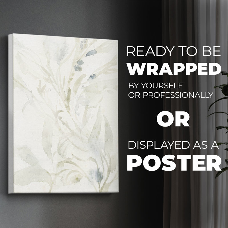 Élégant algue de mer IV - Impression sur toile seulement - NON-CADRE, H 27 po x l 18 po