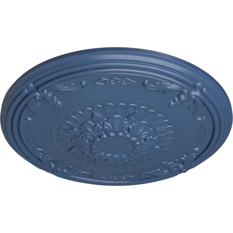 Médaillon de plafond Endurathane Winsor, DE 27 1/2 po x P 4 po x P 1 1/2 po (convient aux auvents de 4 po ou moins), finition craquelée en pierre peinte à la main