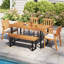 4 chaises de patio avec dossier rembourré et accoudoirs rembourrés amovibles