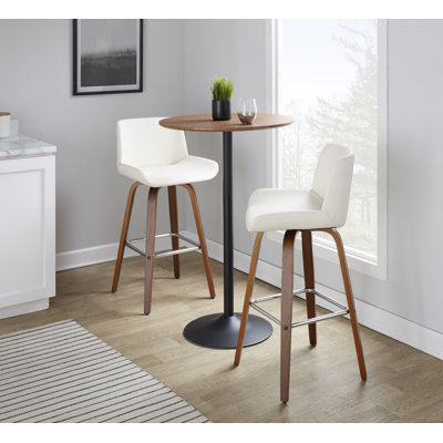 Rondell Fixed-Height Bar Stools with Square Footrests