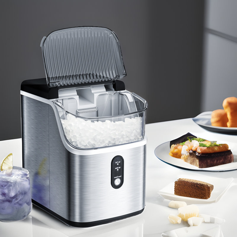 COWSAR 33 Lb. Daily Production Nugget Clear Ice Countertop Ice Maker, Sonic Ice, Self-Cleaning, Shell Type Lid, Continuous ice making