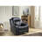 Elegant Padded Arm Recliner In Black-631853850