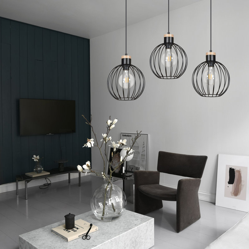 Perrytown 3 - Light Kitchen Island Pendant, Black