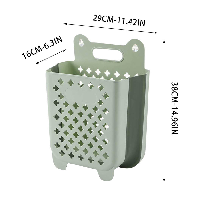 Bathroom Folding Dirty Clothes Storage Basket Laundry Basket Household Wall Hanging Large Portable Punch- Put Clothes Bucket