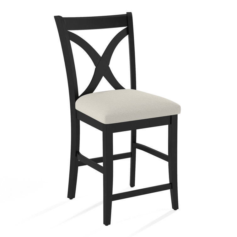 Hues Upholstered Stool with Solid Wood Frame