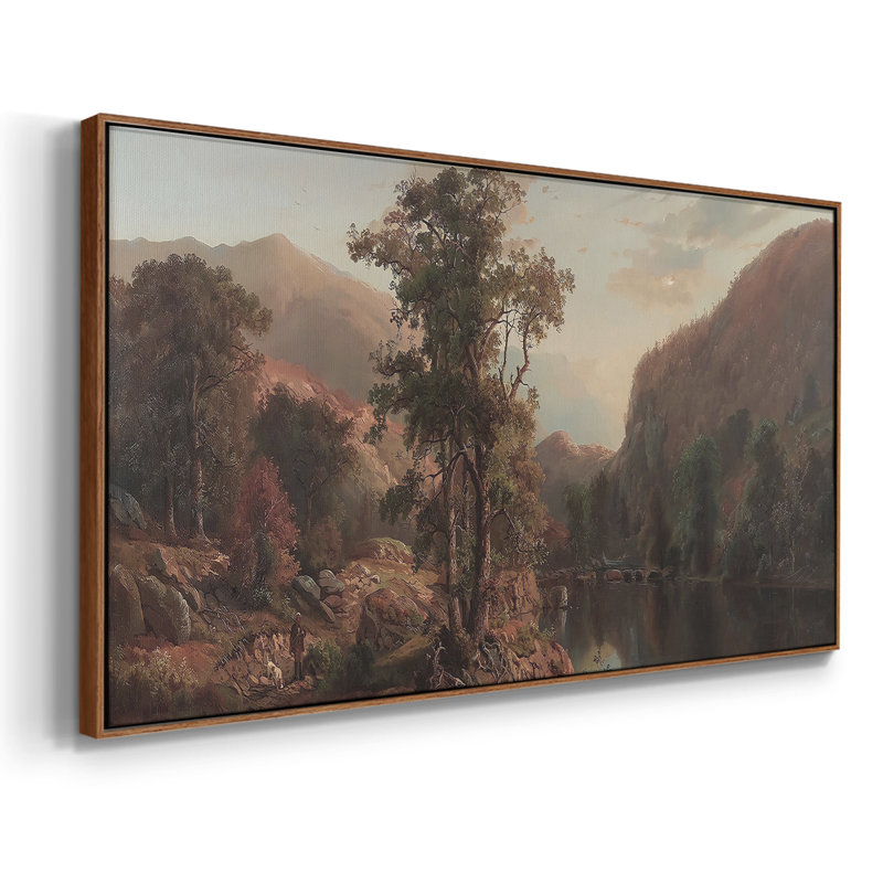 Série paysage - CDLXII - Toile tendue avec châssis tendue, prête à être accrochée, Noyer, H 17 po x l 33 po