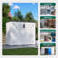 4.7 ft. W x 2.2 ft. D 1200L Outdoor Resin Horizontal Storage Shed With Floor, Lockable-633910872