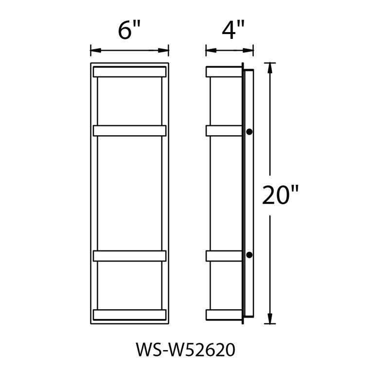 Latitude 1-Light LED Outdoor Sconce, Black, 19, 20" H x 6" W x 4" D