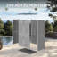4.4 ft. W x 2.5 ft. D 1800L Vertical Storage Sheds Outdoor Waterproof with Floor-52455215